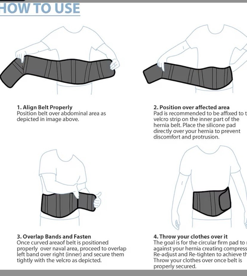 ORTONYX Unisex Ergonomic Umbilical Hernia Belt Size S/M