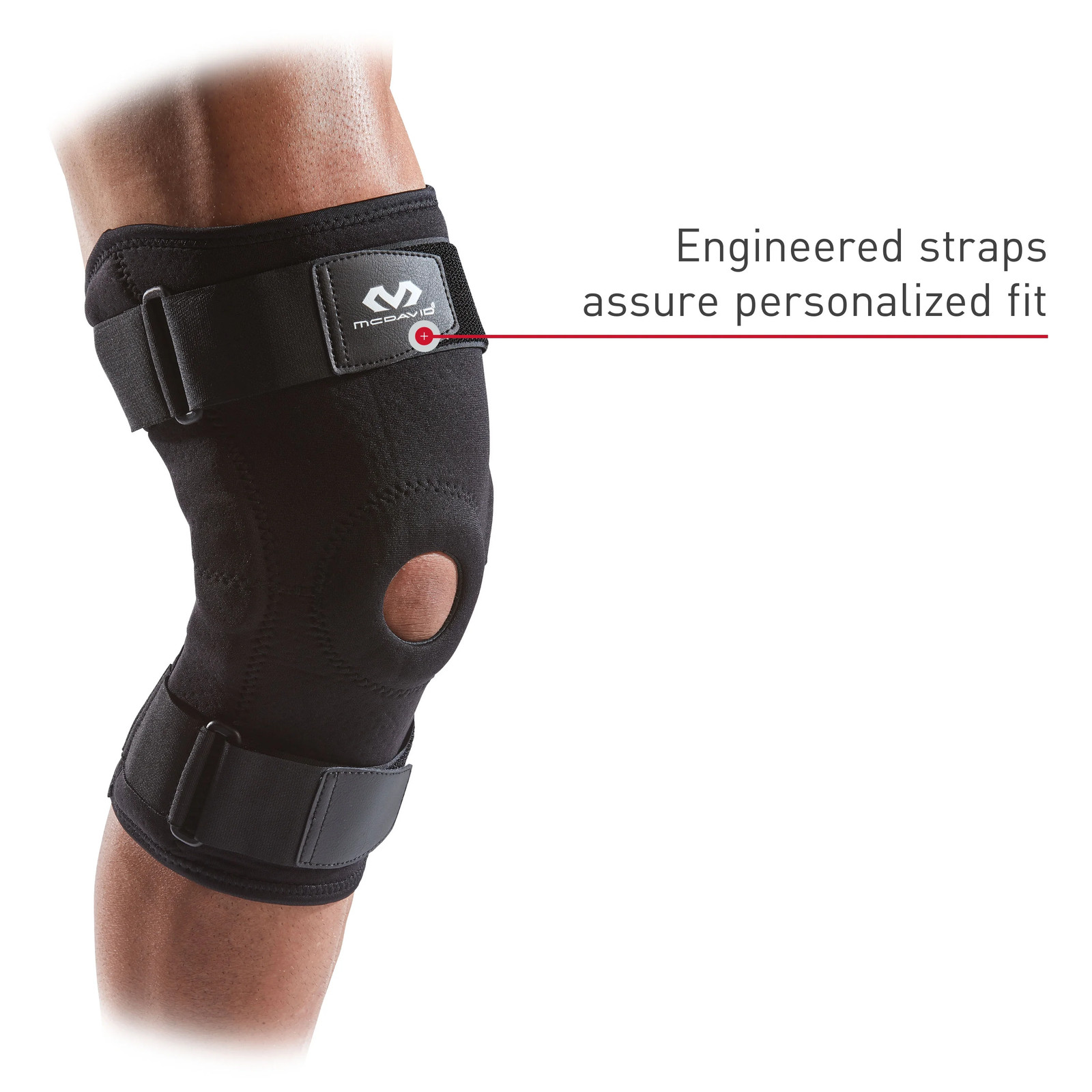 Knee Brace With Dual Hinges, Black, Adult Small/Medium