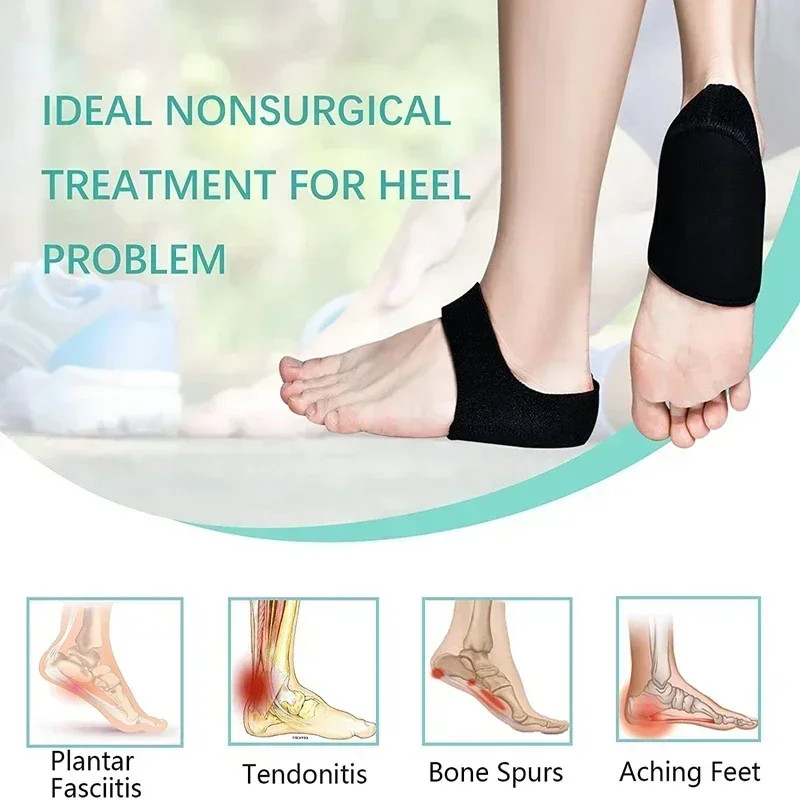 Plantar Fasciitis Insoles Silicone Heel Protector for Spurs Shock Absorption Hee
