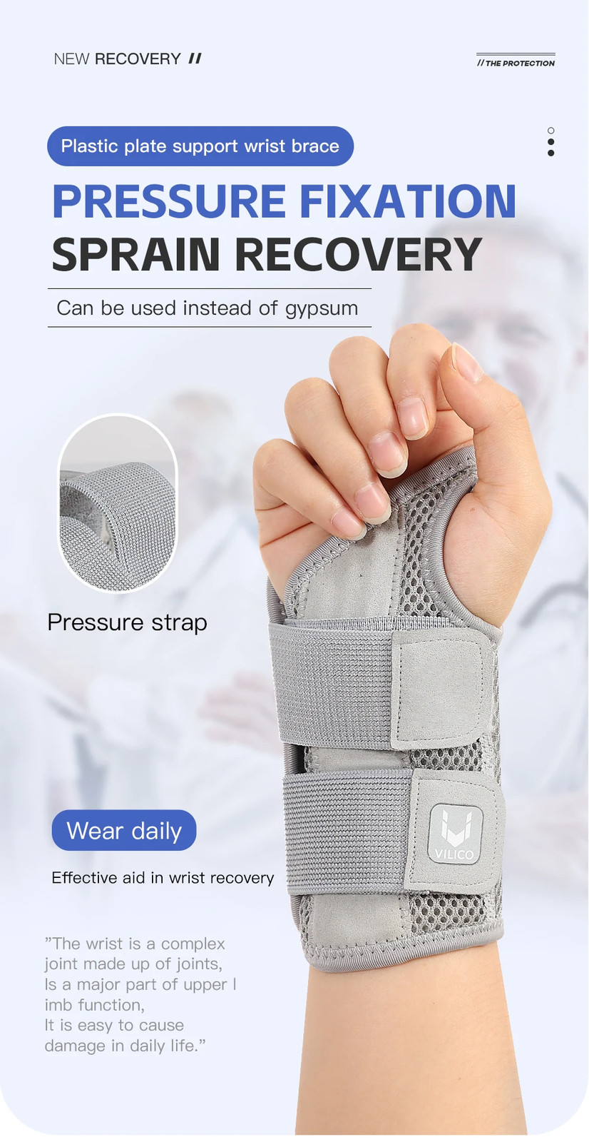 Wrist Brace for Carpal Tunnel Support Brace with Splints Hand Support