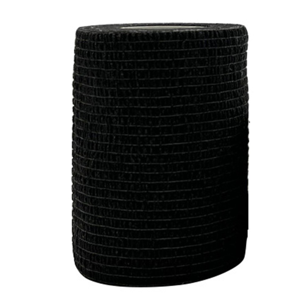 Black Sport Self Adhesive Elastic Bandage Wrap Tape for Knee Support Pads3058