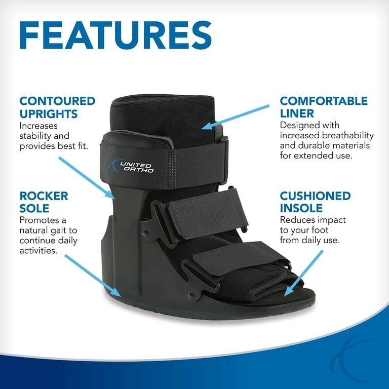 United Ortho Short Air Cam Walker Fracture Boot, Medium