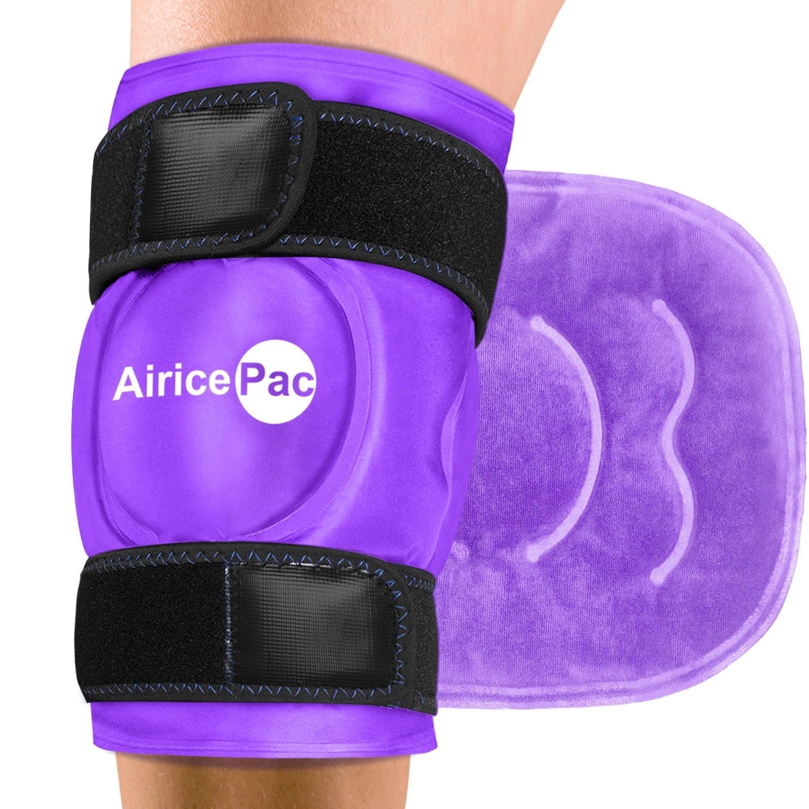 AiricePac Knee Ice Pack Wrap – Reusable Gel for Pain Relief, Blue