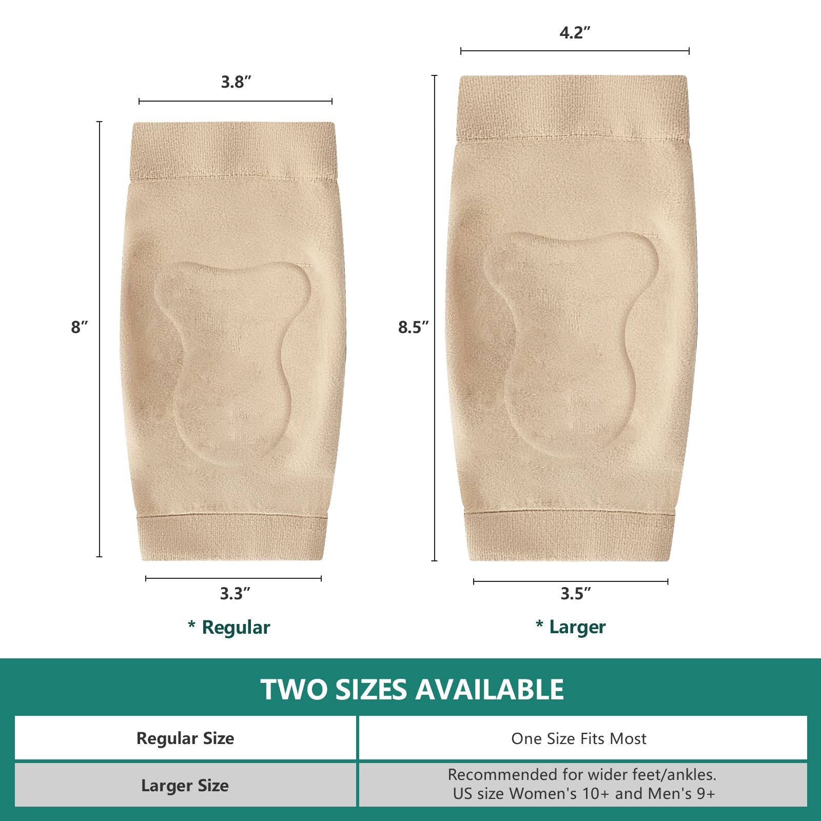 Achilles Tendonitis Heel Protector Socks – (FSA&HSA) Welnove Regular, Beige