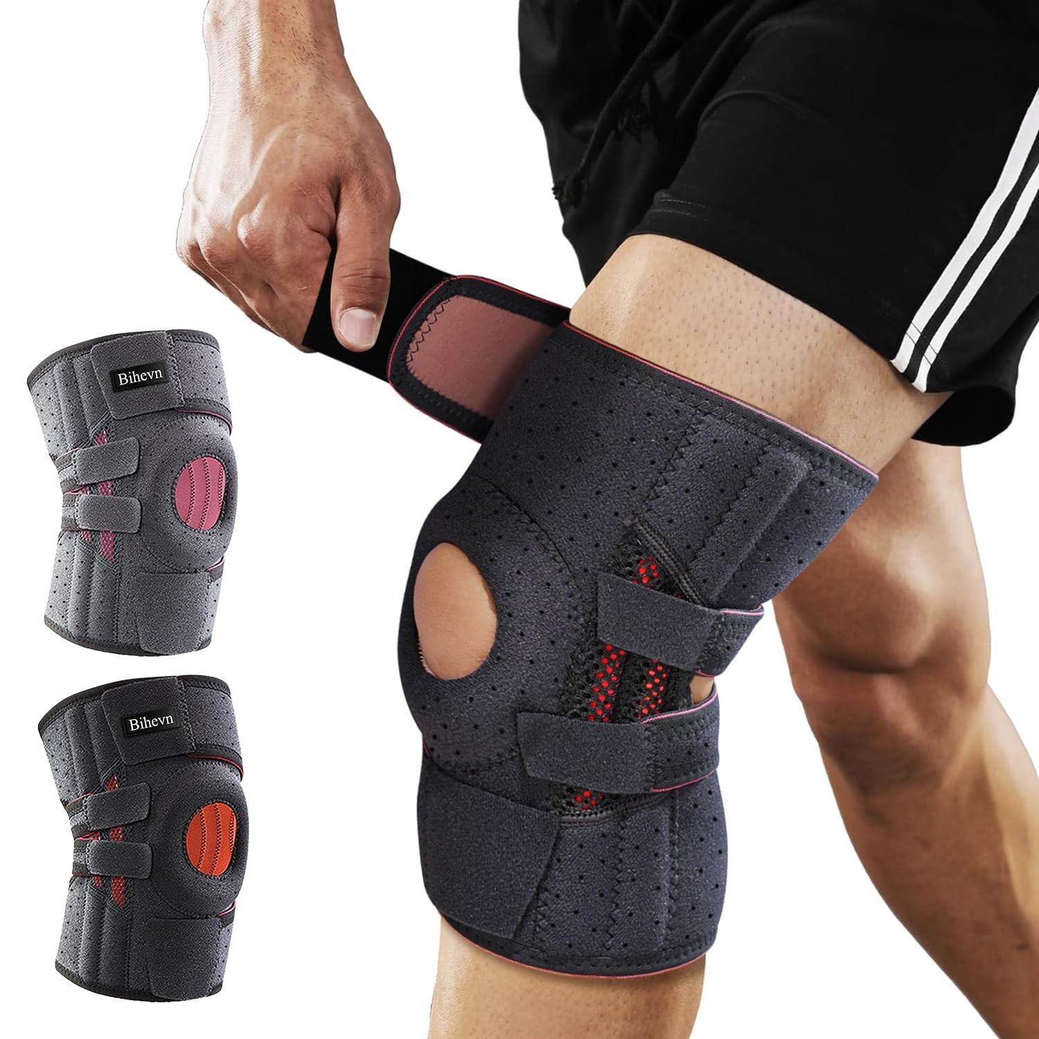 Knee Brace Sleeve Compression Support Joint Pain Arthritis Relief 21-27.5″