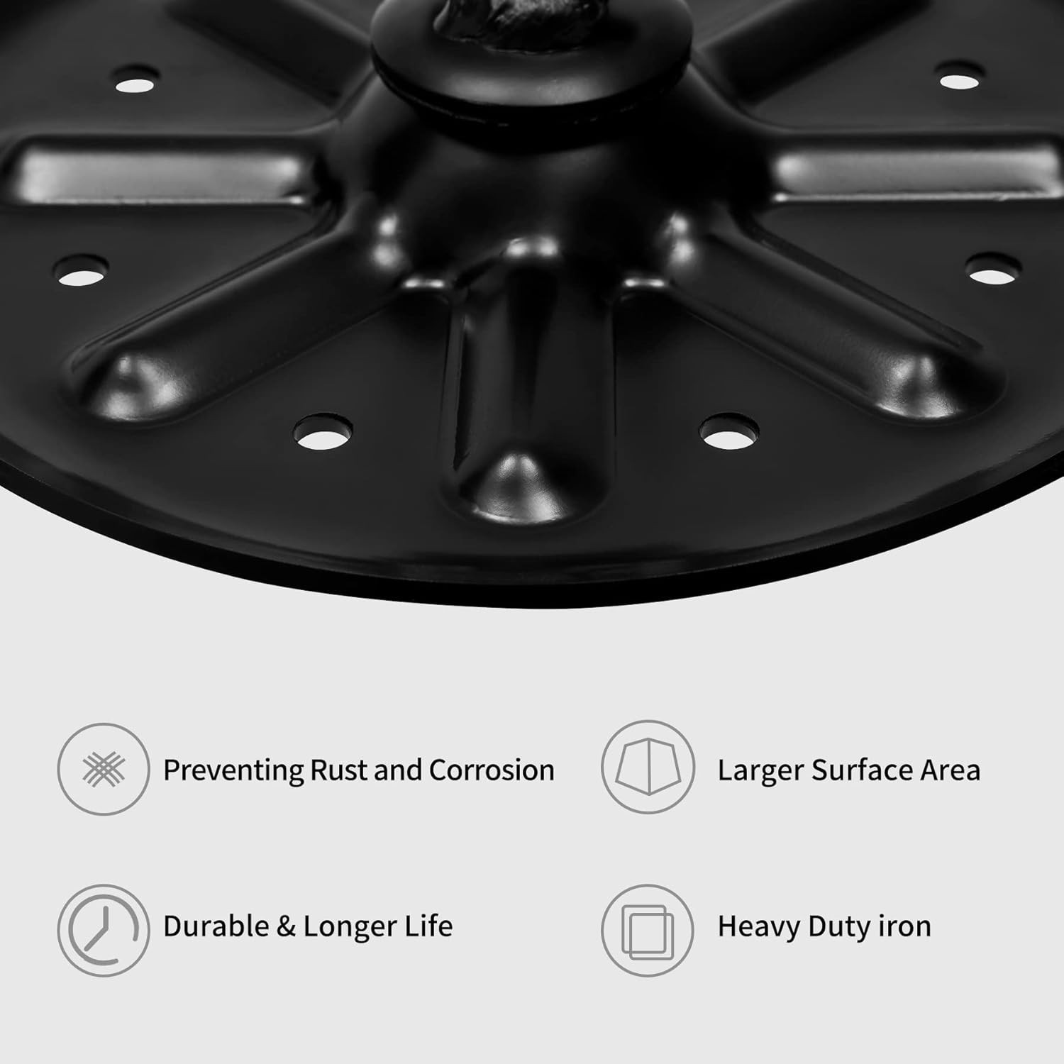 RV Foot Pad Replacement – 9″ Diameter Jack Feet – Corrosion-Resistant – 2 Pcs