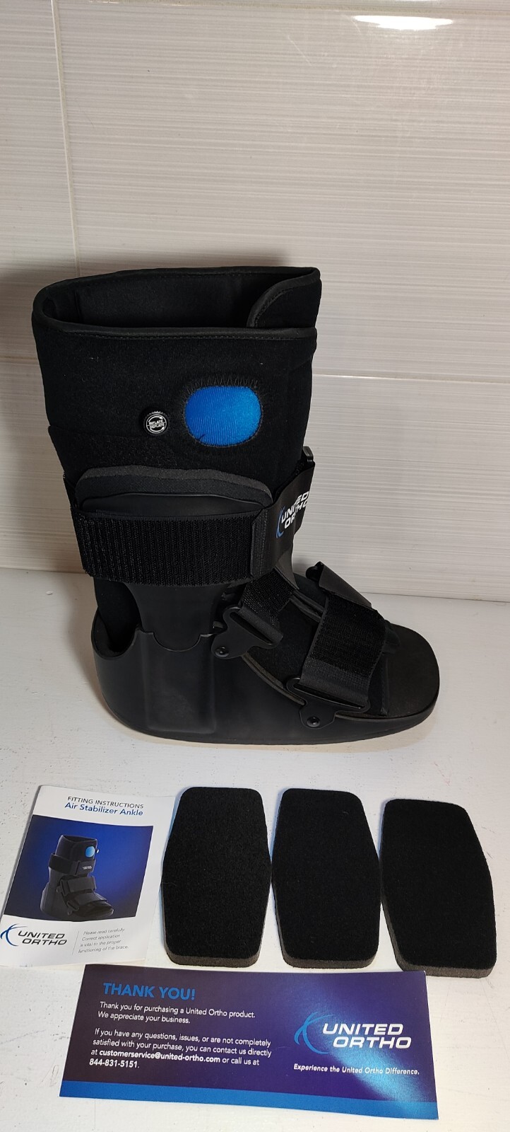 NEW United Ortho Air Stabilizer Ankle Boot Black S/M