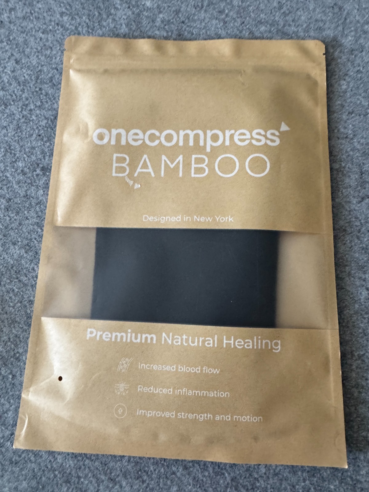OneCompress Bamboo Black Calf Sleeve Size Large New One Compress