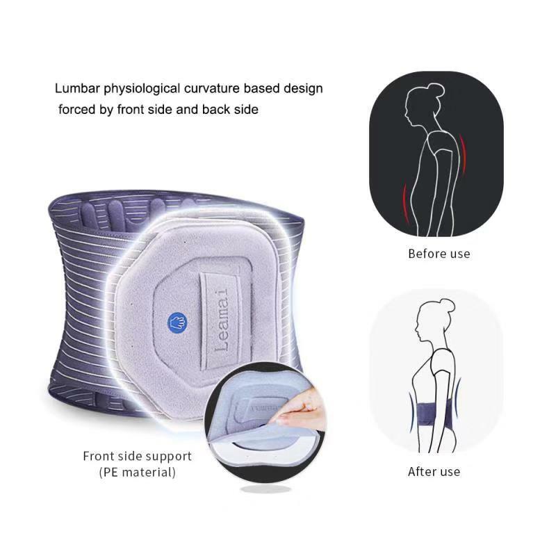 LEAMAI Adjustable Unisex Lumbar Brace Belt Lower Back Pain Relief