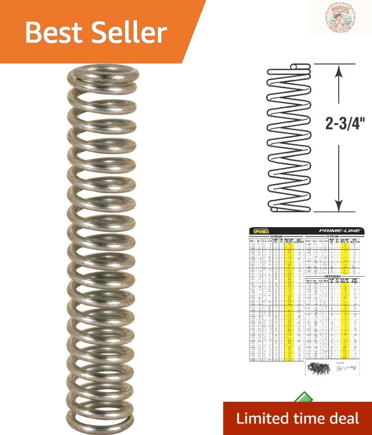 Reliable Compression Springs, Spring Steel Construction, 1/2 In. – 2-Piece Set