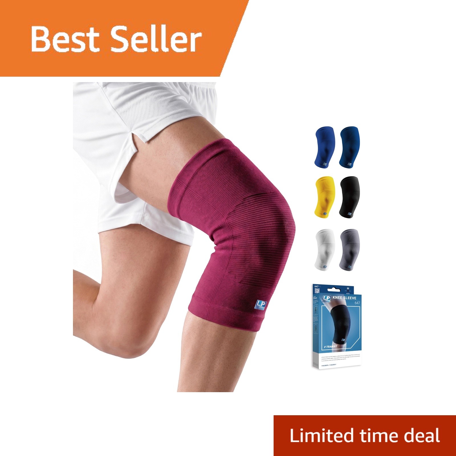 LP Support Knee Brace Burgundy XL 1pc Arthritis Pain