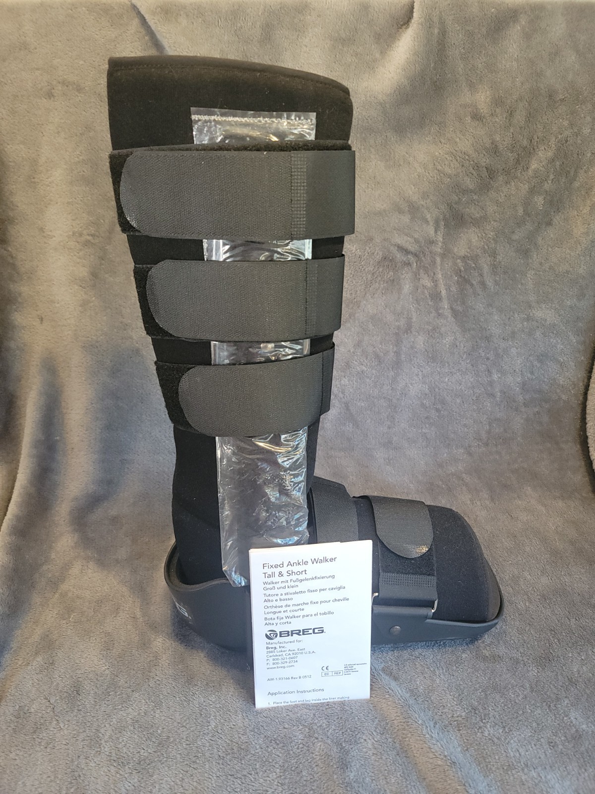 BREG – Fixed Ankle Walker Boot TALL – Size Medium