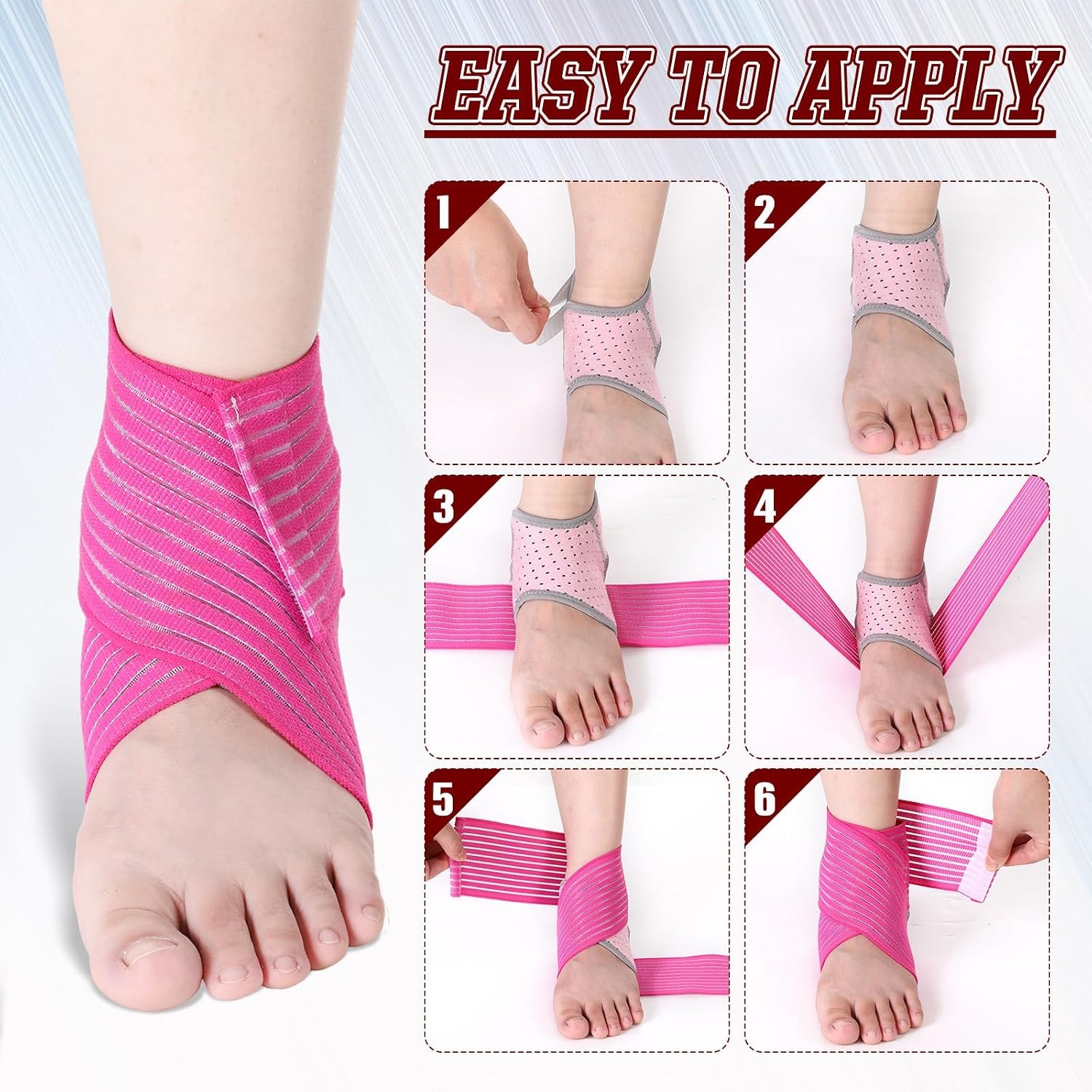 2 Pairs Kid’s Ankle Support Brace Child Elastic Ankle Compression Sleeve