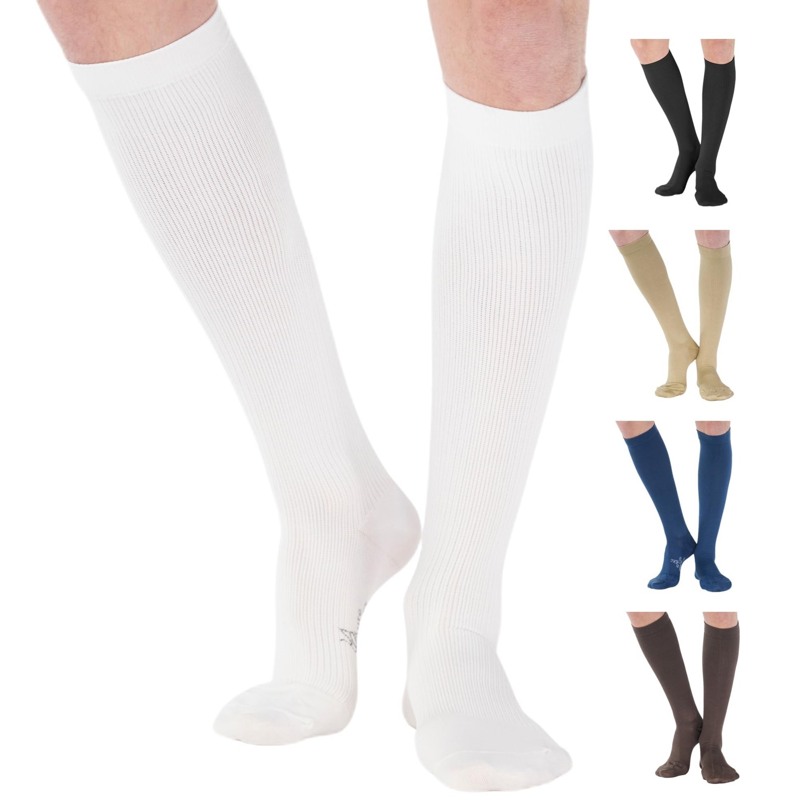 Cotton Compression Socks for Women & Men 20-30 mmhg Knee High