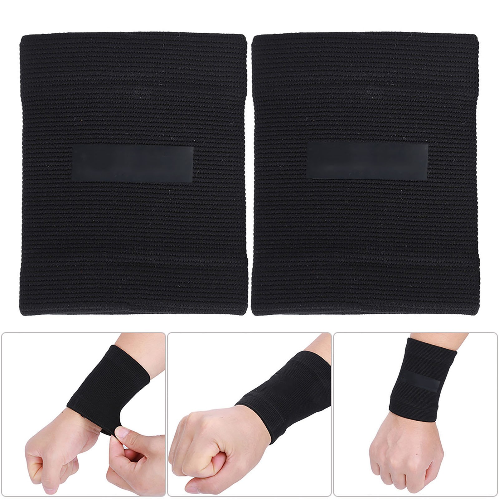 A Pair Of Polyester Fiber Black Sports Outdoor Super Elastic Knitting Flexible