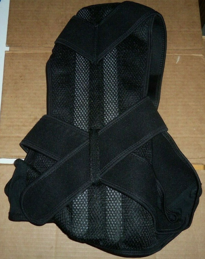 MESH POSTURE CORRECTOR BACK/SPINE & LUMBAR SUPPORT MEDIUM BLACK unsealed