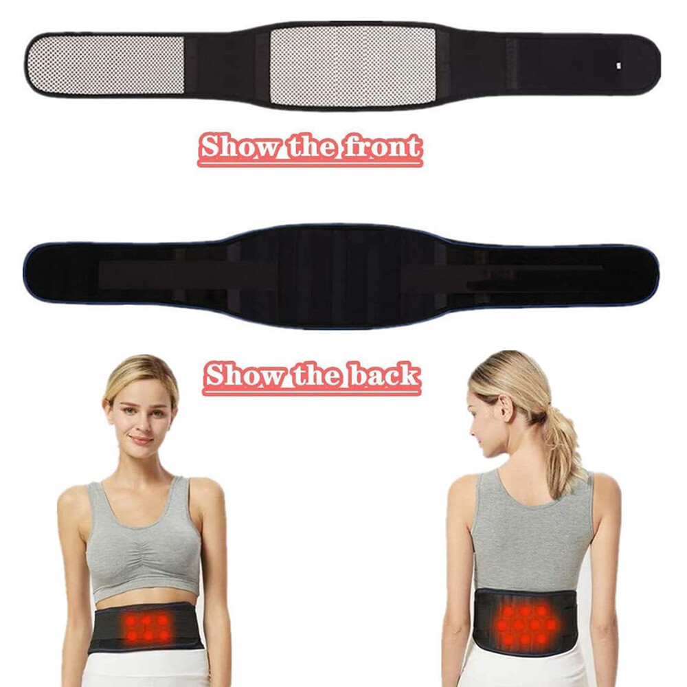 Lower Back Support Belt Adjustable Waist Brace Lumbar Pain Relief for Men Women