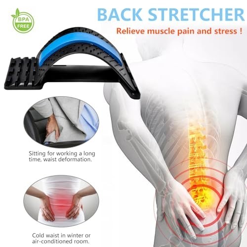 2024 Back Stretcher 4 Level Back Cracker Lower Back Pain Relief Device Adjustabl