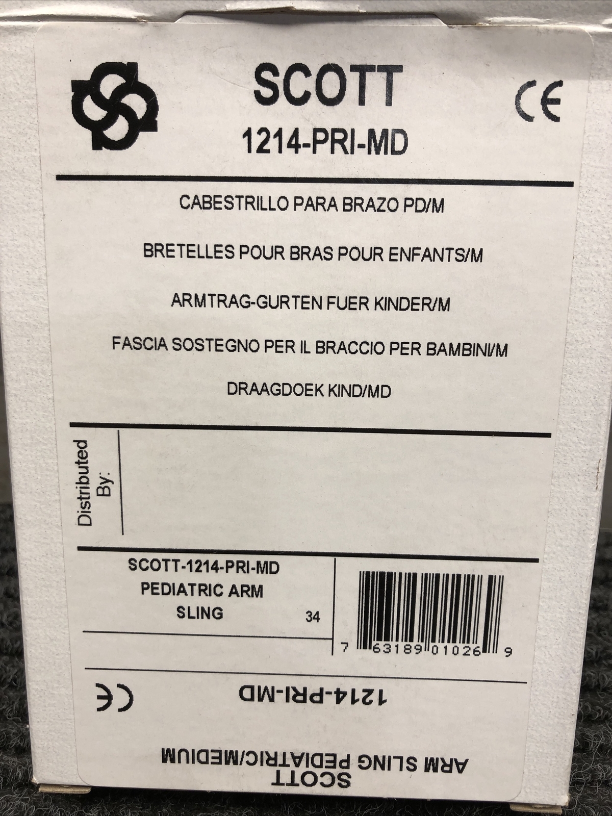 New Open Box Scott Arm Sling Pouch Type Adjustable 1214-PRI-MD
