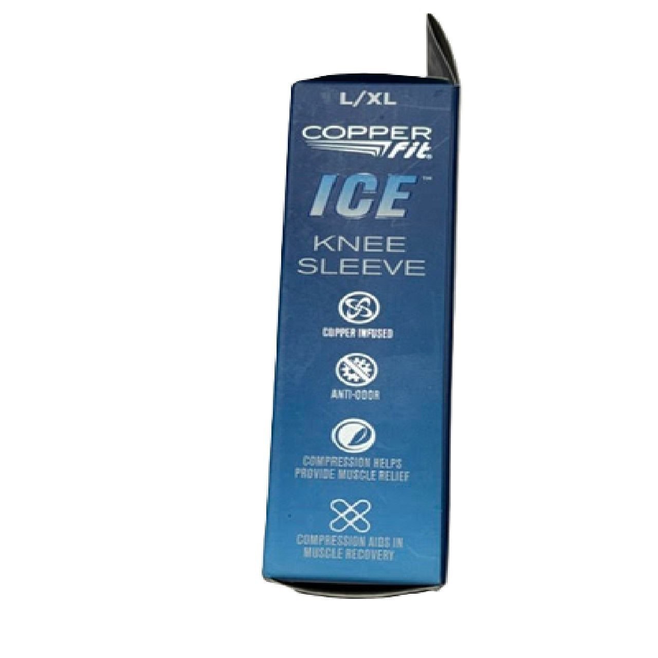 Copper Fit Ice Knee Sleeve Compression Infused W/Cooling Action & Menthol – L/XL