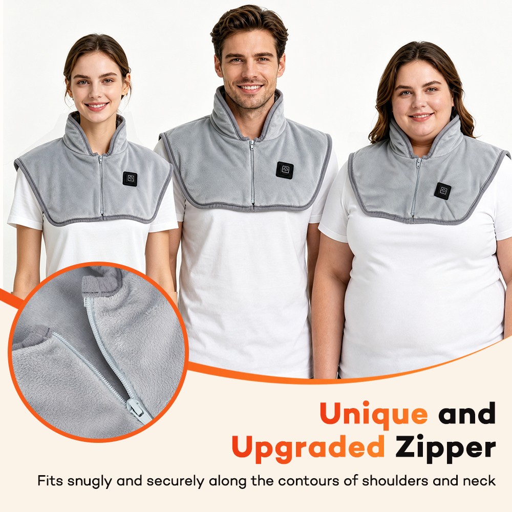 USB Heating Pad for Neck and Shoulder Winter Heated Warmer Shawl Neck Wrap Gift