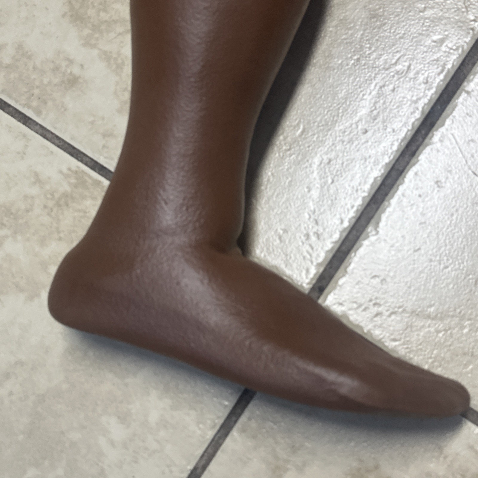 Vintage Prosthetic Leg Right Above Knee Melanated Dark Skin Rubber Carbon Fiber