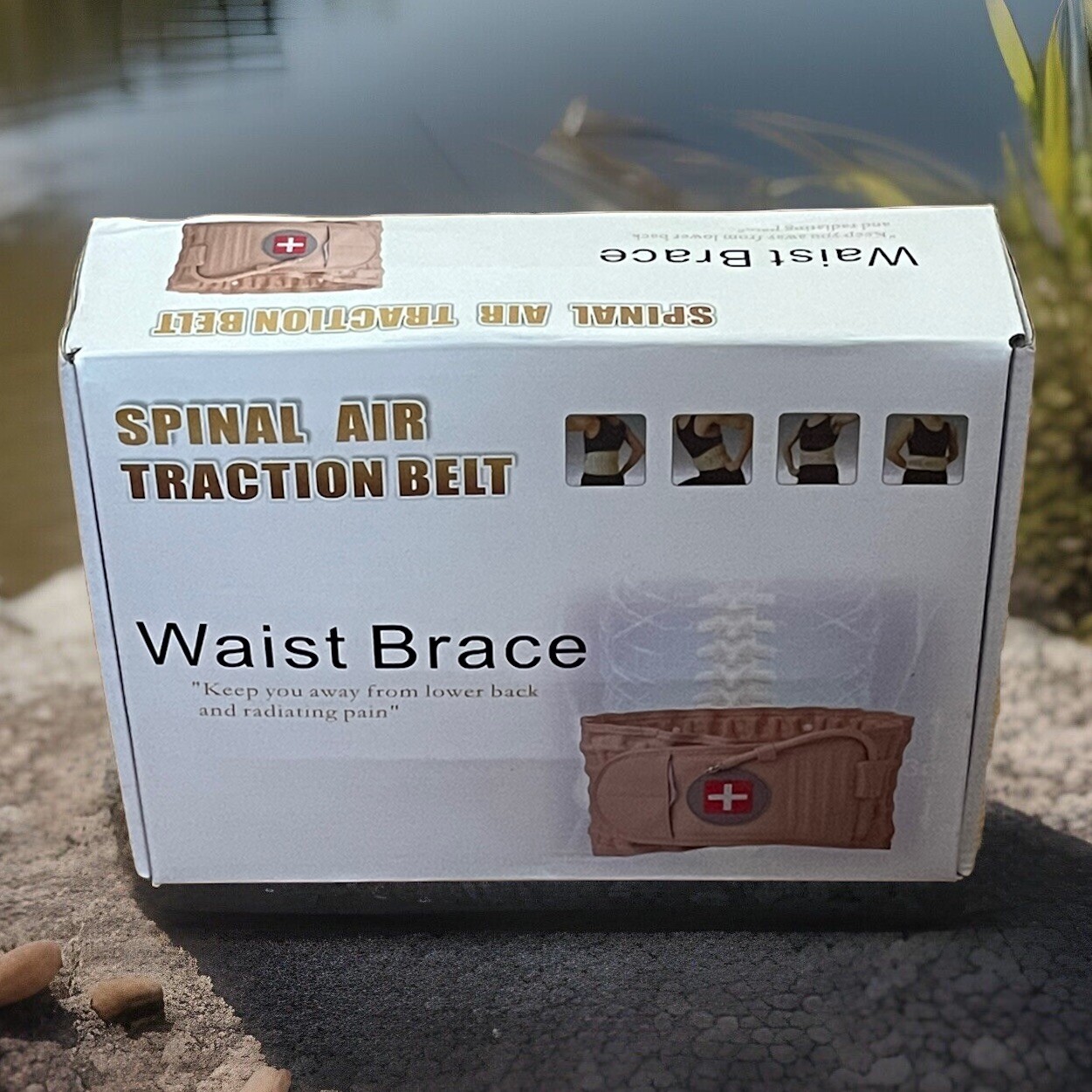 Lumbar Spinal-Air Decompression Back Belt Traction Waist Support With Extender