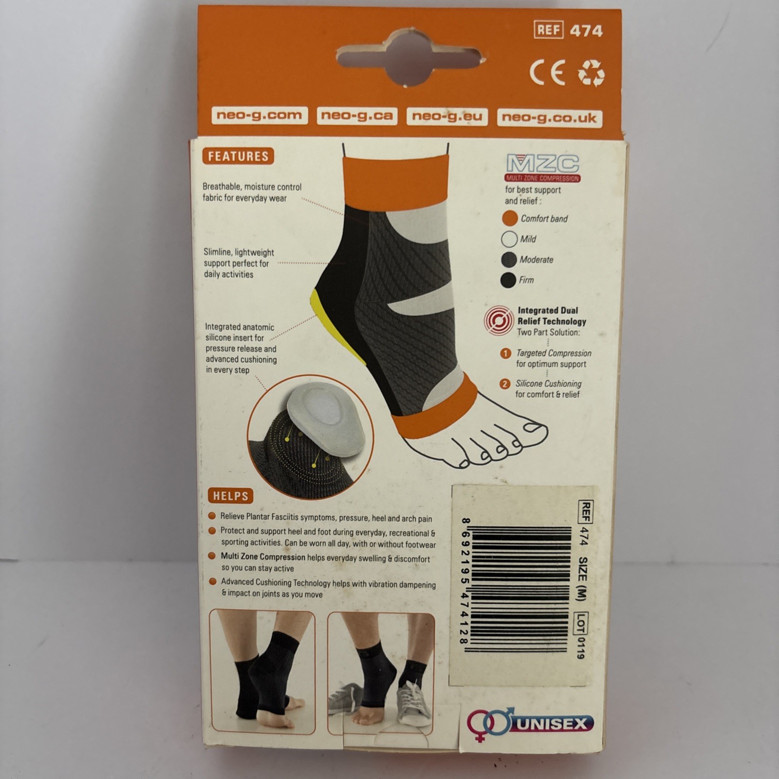 Neo G Support Medical & Lifestyle Size M Plantar Fasciitis Daily Support Relief