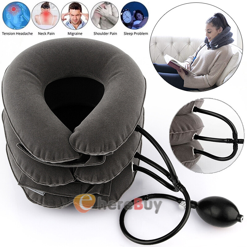 Cervical Neck Traction Device Collar Brace Support Pain Relief Stretcher Therapy