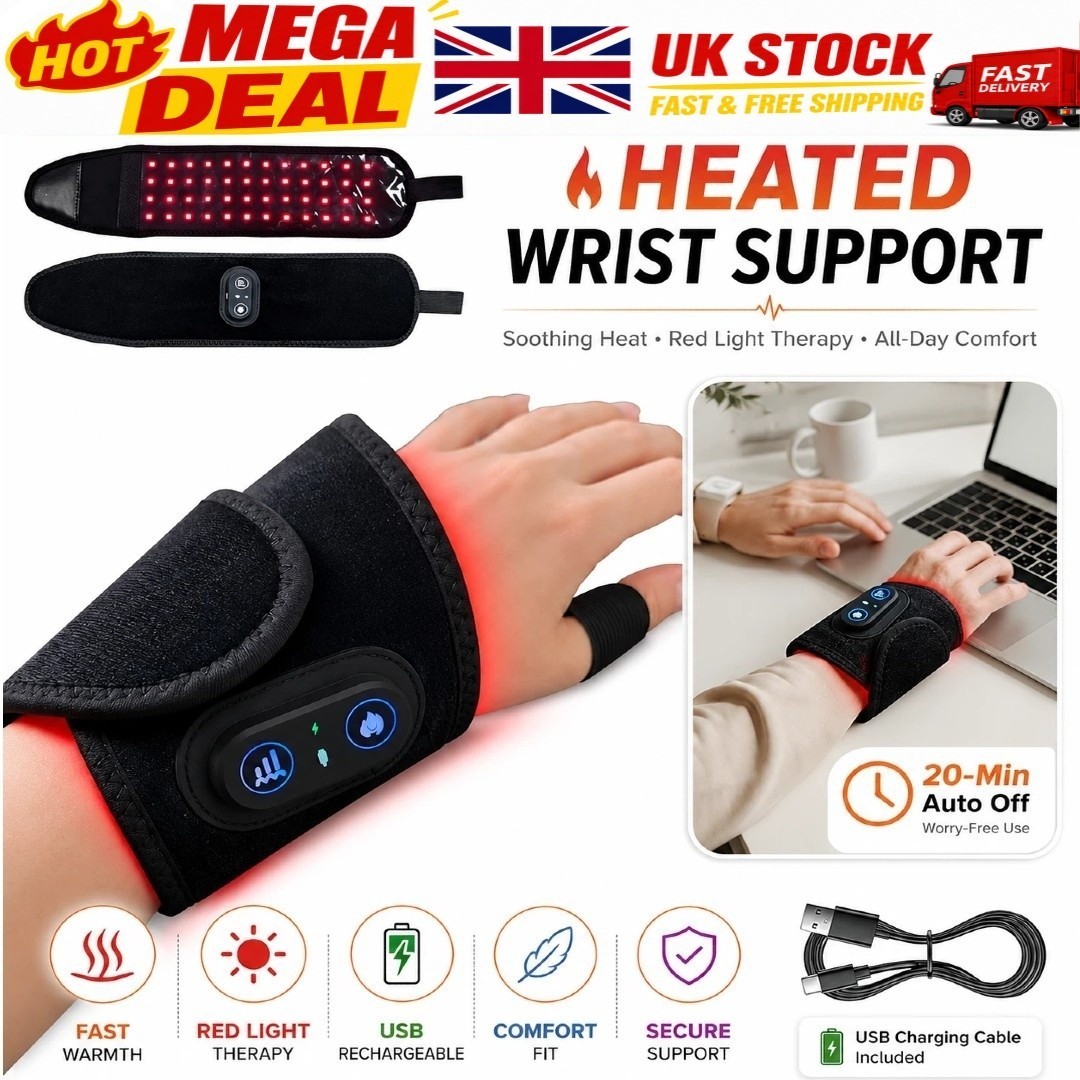 TheraWrap for Carpal Tunnel, Thera Wrap Wrist Wrap With Heat & Massage NEW UK