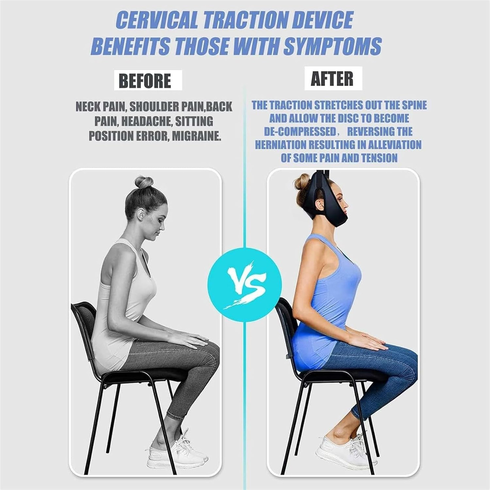 Neck Stretcher Cervical Traction Device for Decompression Home Physical Therapy