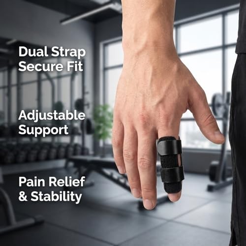 4 Pack Finger Splint, Trigger Finger Brace, Adjustable Pinky Middle Index