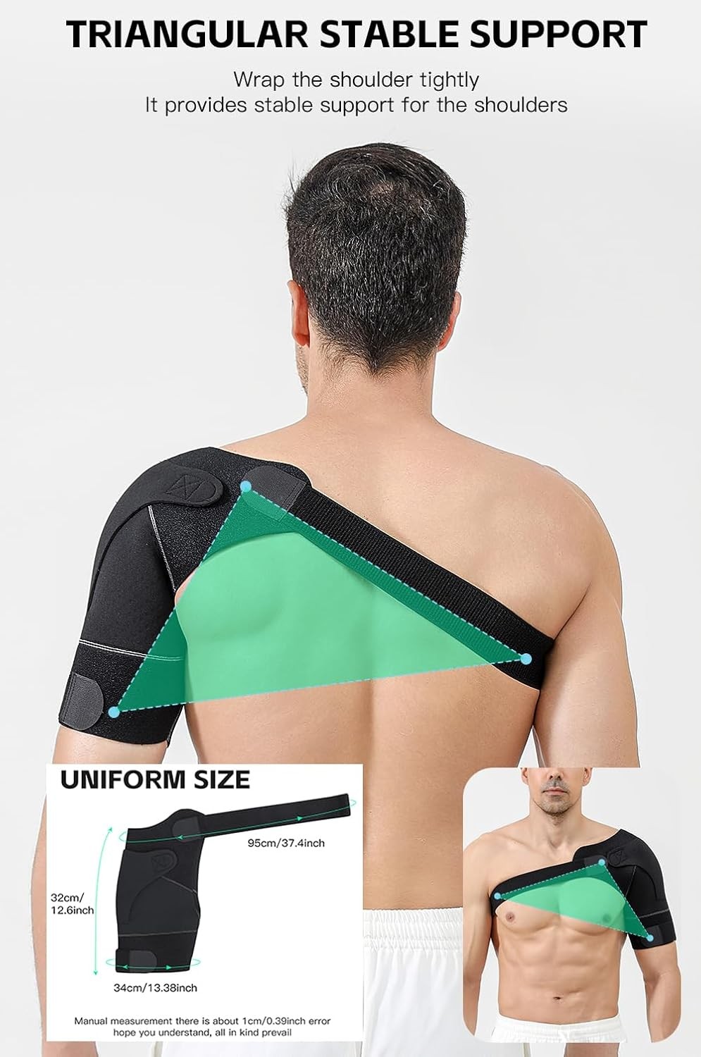 Shoulder Brace Adjustable Arm Sling Support for Pain Relief & Recovery