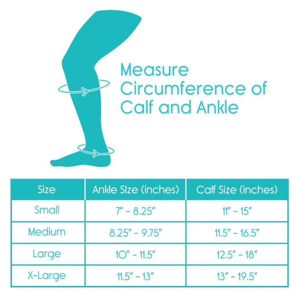 VIVE TruCompress Knee Highs 15- 20 Black Medium