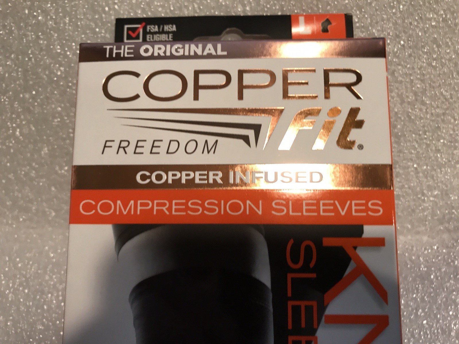Copper Fit Knee Freedom Compression Sleeve – Large 14”-16” New