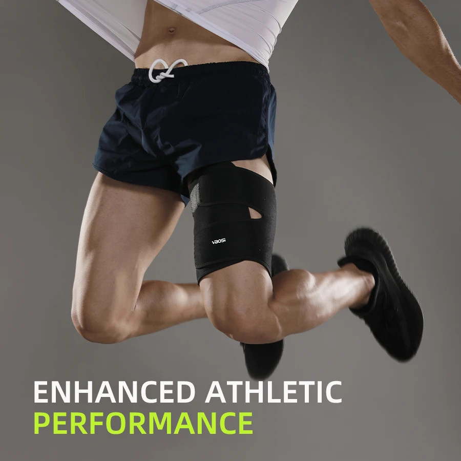 1 Pc Women Men Neoprene Adjustable Breathable Thigh Support Sleeve – One Size Fi