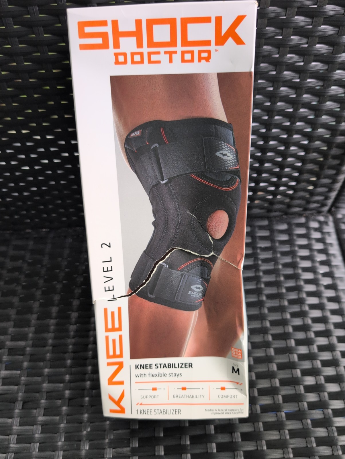 SHOCK DOCTOR Knee Stabilizer Level 2 Performance Support Model 870 – Size Med