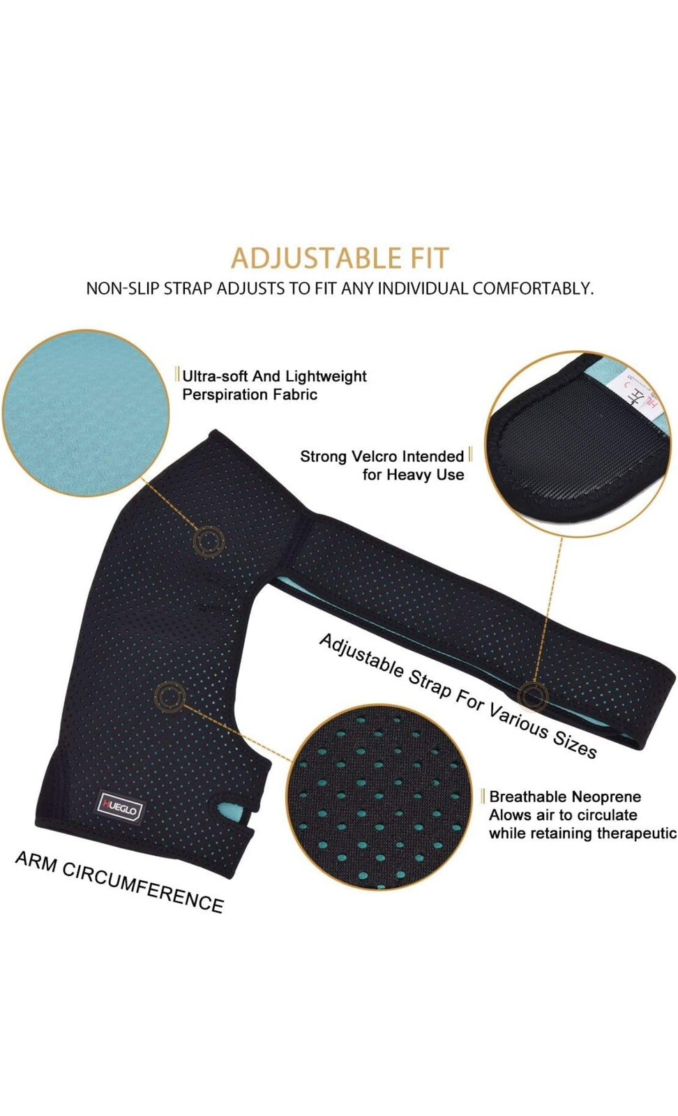 Right Shoulder Brace Support Compression Sleeve Rotator Cuff Joint Pain Relief