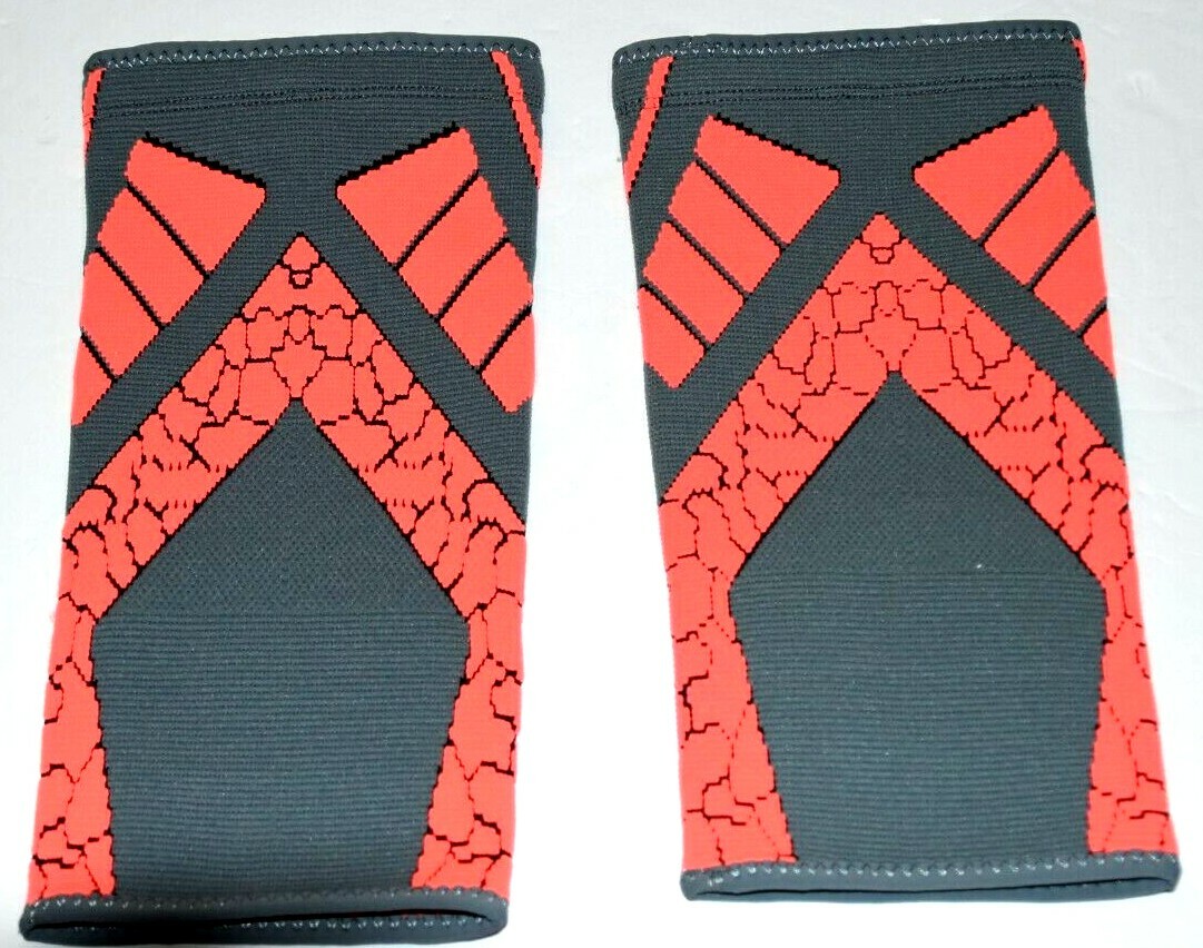 Atercel Compression Knee Sleeve Brace Gray Orange Small 2 Pack Arthritis New