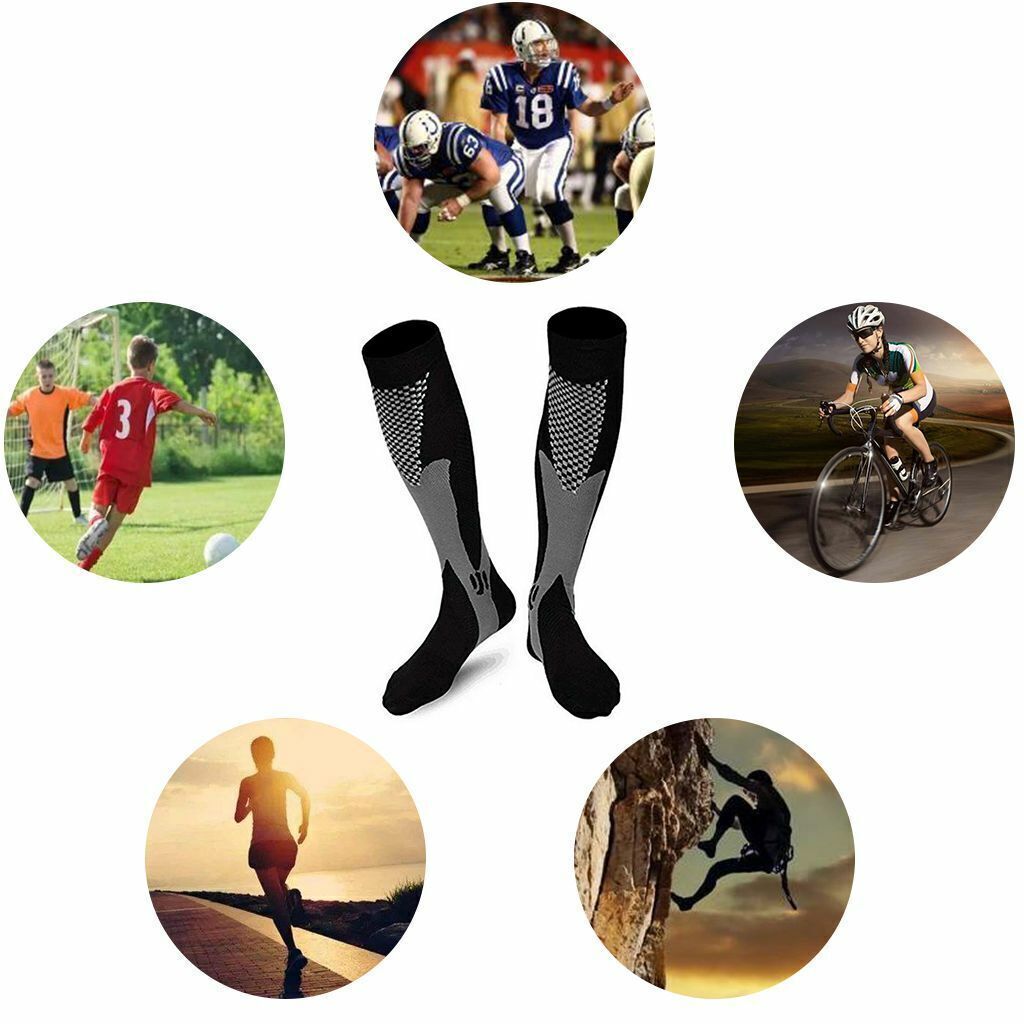 1-3Pair Copper Compression Socks 20-30mmHg Graduated Support Mens Womens S/M-XXL