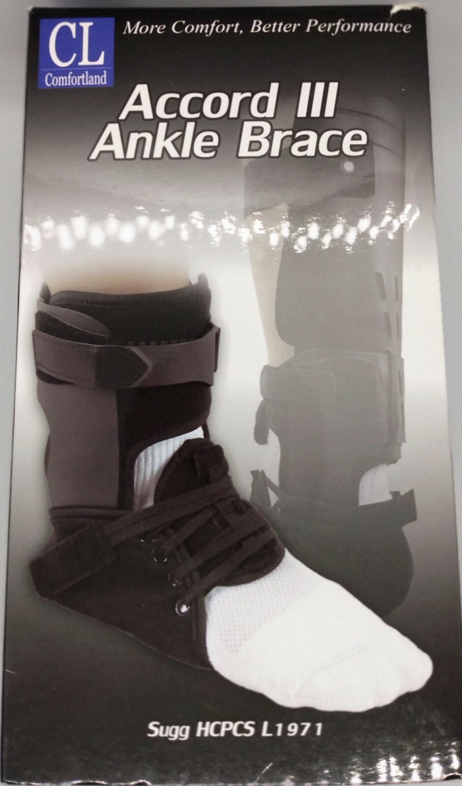 Accord Ankle Brace III Small Right CL-301-2-R Black Comfortland New
