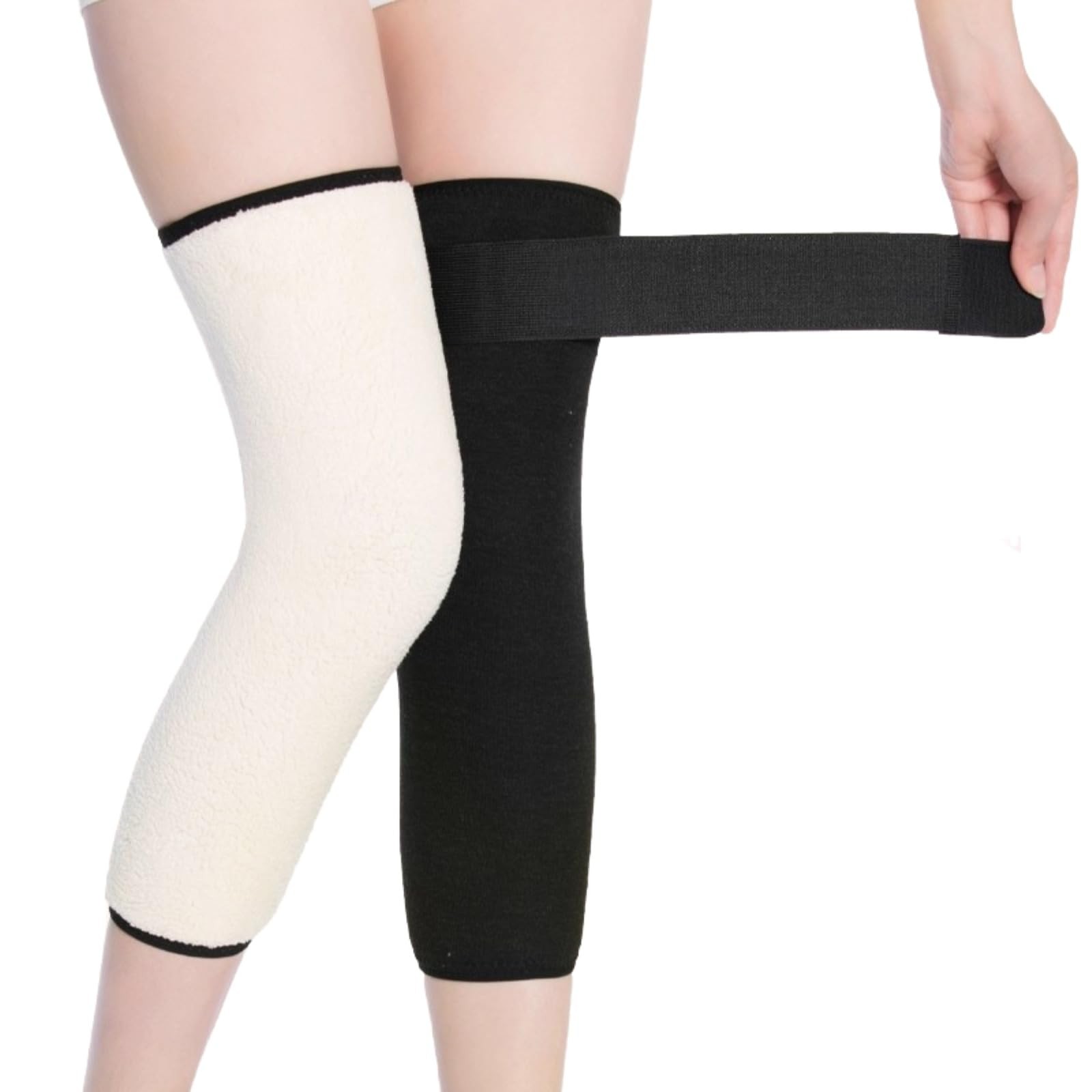 Men Women Thick Wool Leg Warmers Winter Thermal Fleece Inner Rheumatic Arthri…