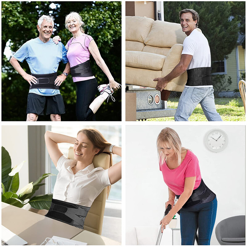 Unisex Lower Back Lumbar Support Belt Breathable Waist Brace for Pain Relief