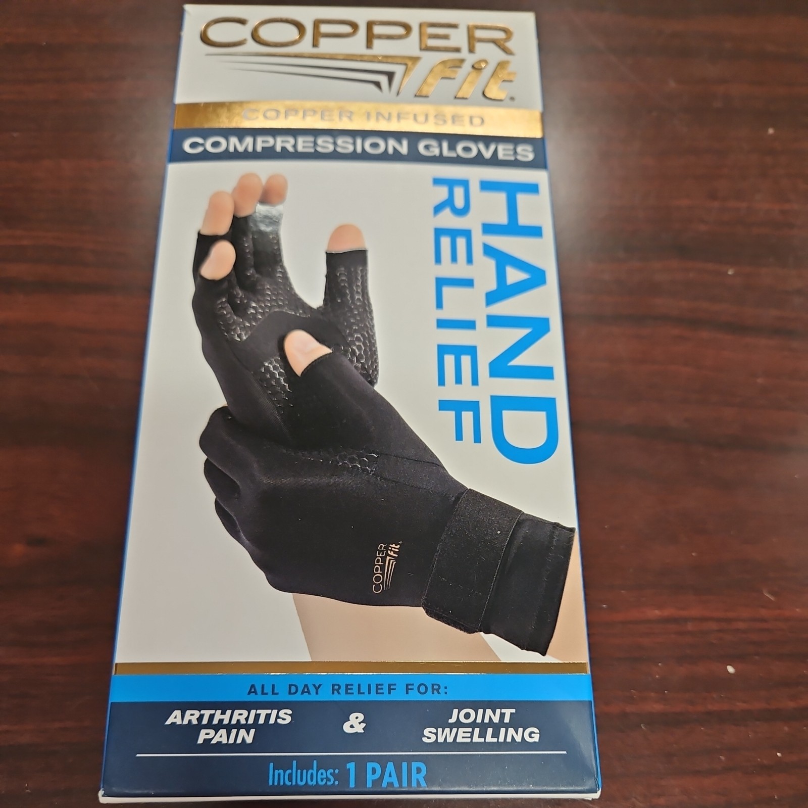 Copper Fit Hand Arthritis Compression Glove – Black, S/M (CFRRGL-SM12)