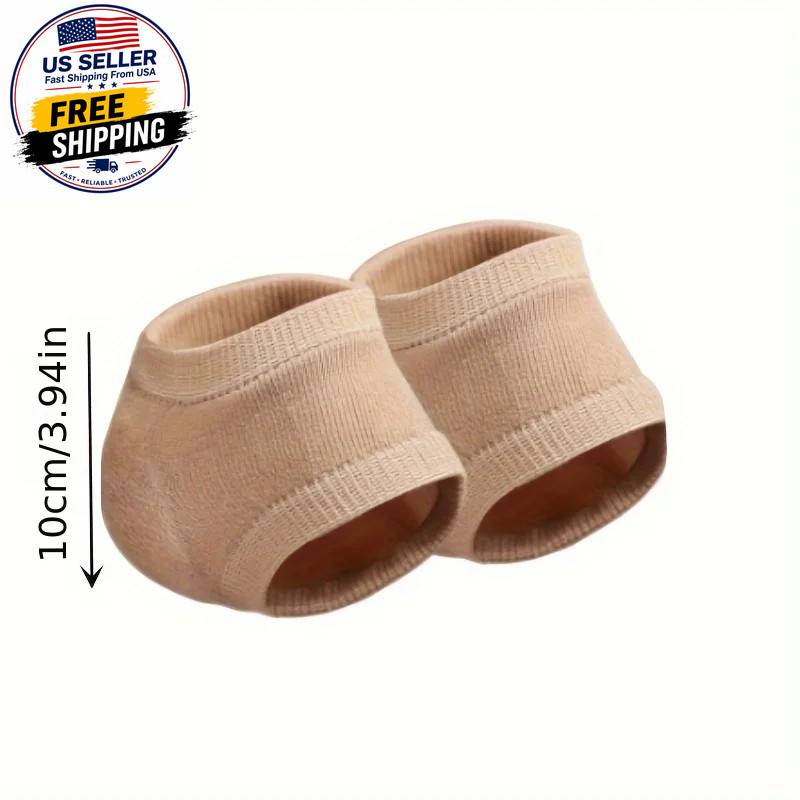 Gel Heel Protector Sleeve Silicone Heel Pads Heel Cups Plantar Fasciitis Support