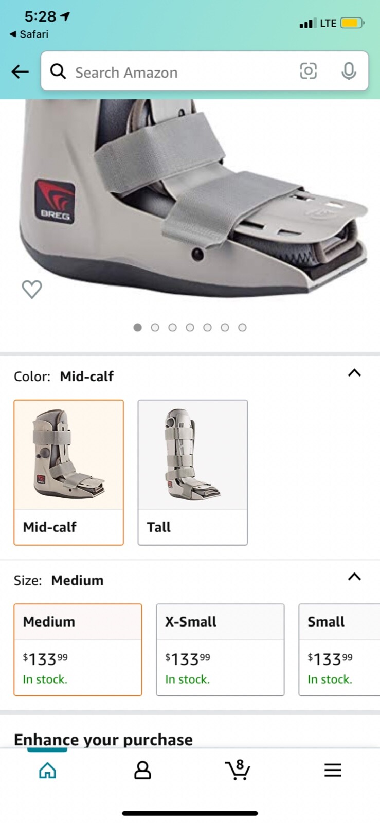 BREG Mid-Calf Full Shell Walker Boot