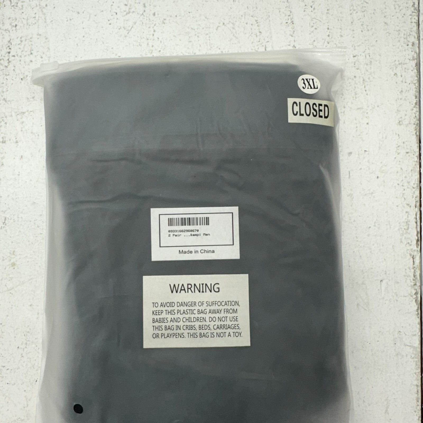 Black 2 Pair Elastic Cuff Footed Compression Leg Sleeves Men’s Size 3XL NEW