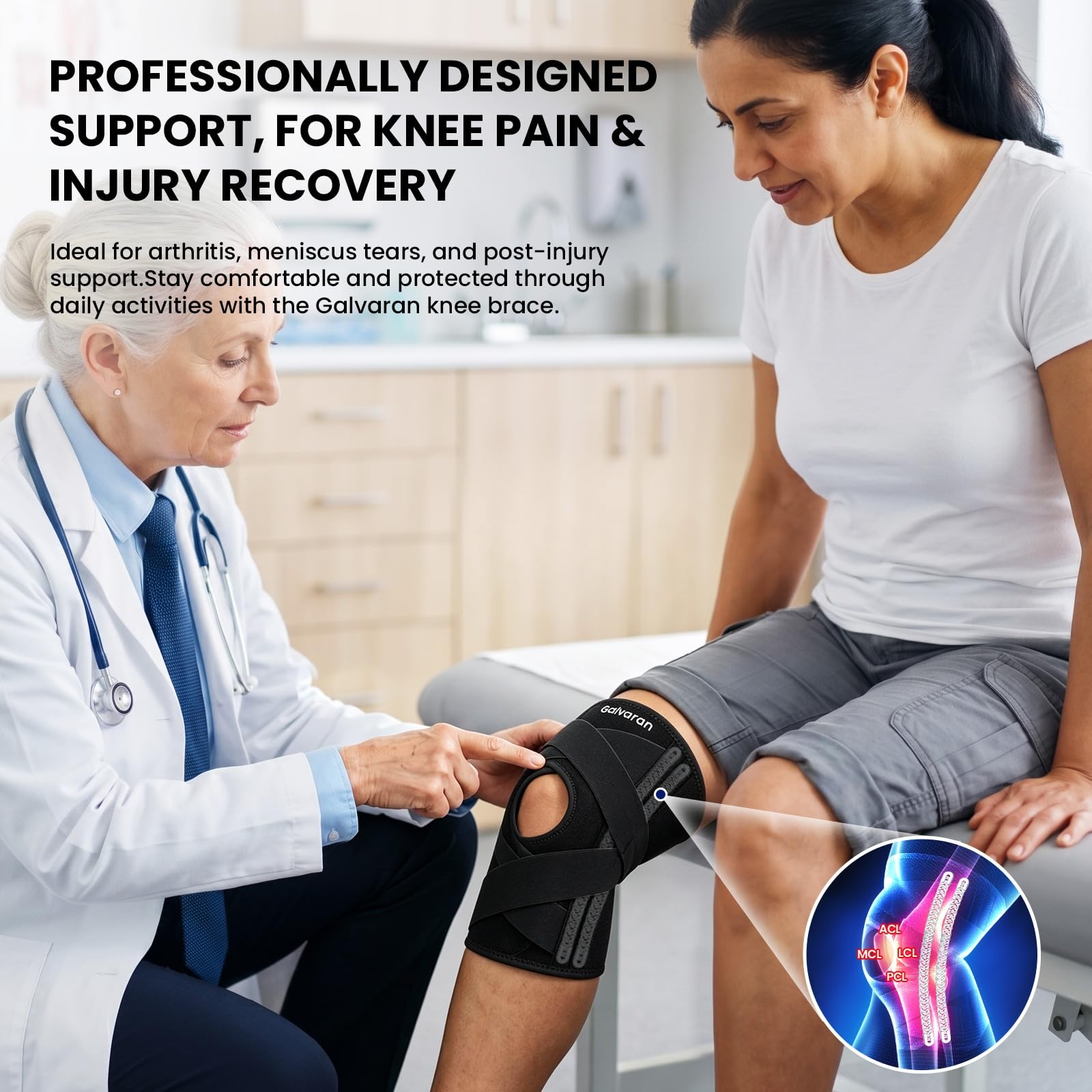 Knee Brace for Men & Women – ACL, MCL, Meniscus Tear Support & Arthritis Pain…