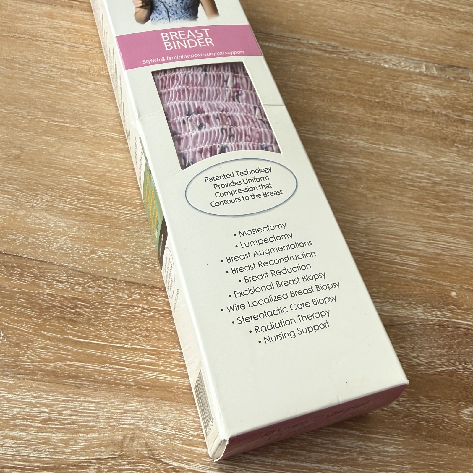 Expand-A-Band EAB Medical Lined Breast Binder Size M Floral Lavender 34-36″ NEW