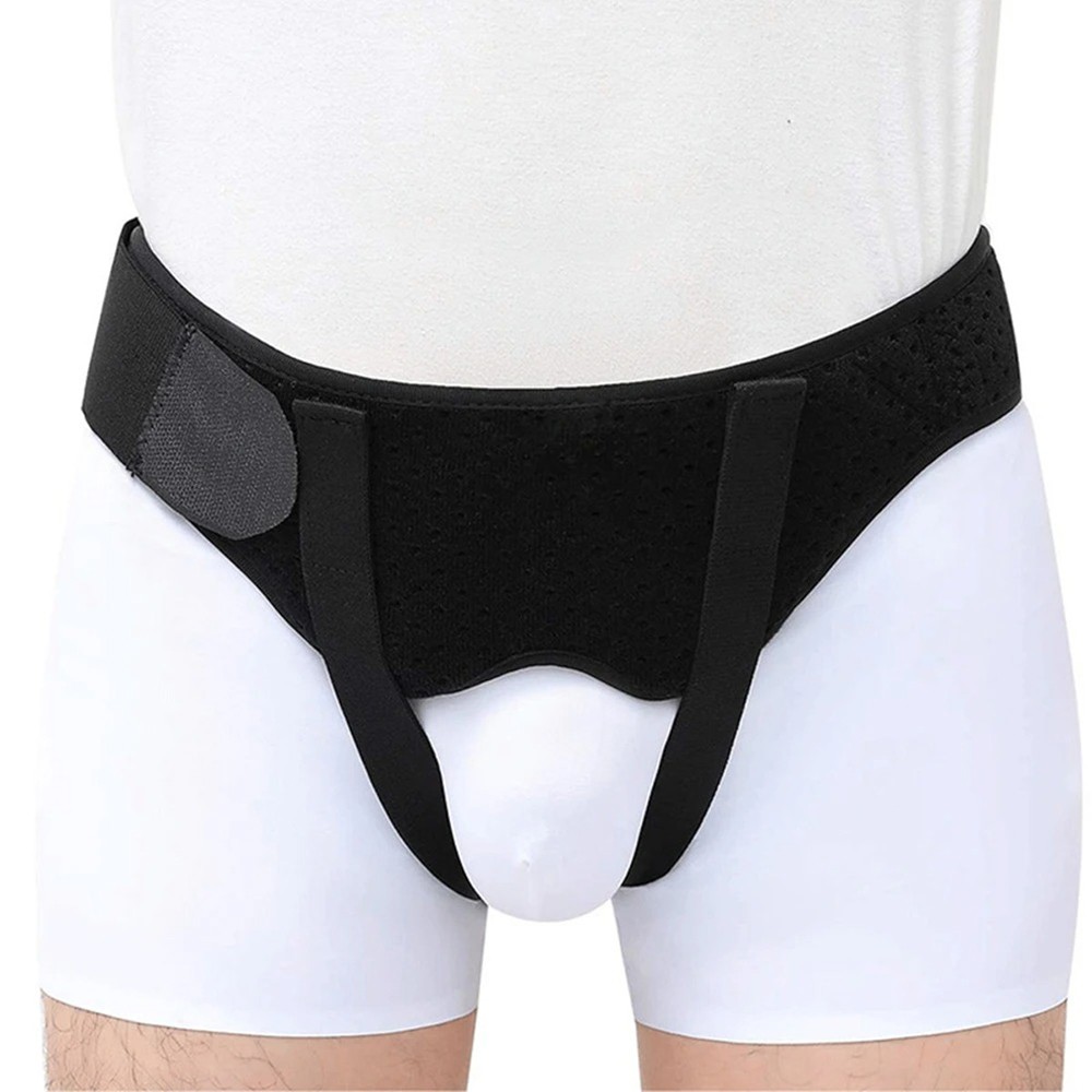 Men Hernia Support Belt Truss For Inguinal Groin 2 Removable Compression Pads US